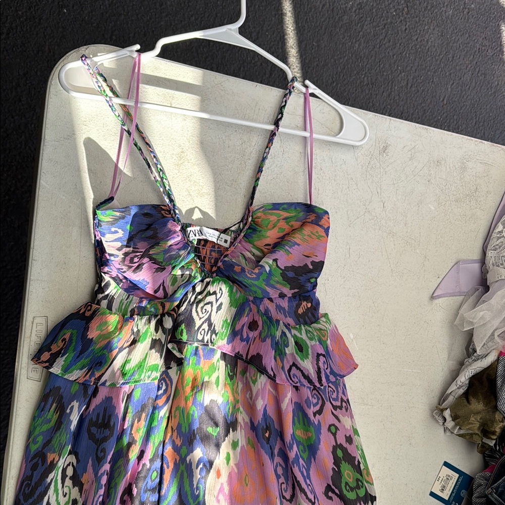 Zara Multicolor Abstract Mini Dress